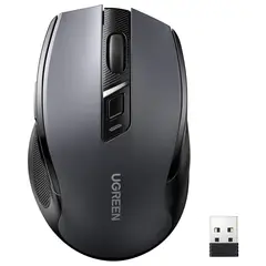 UGREEN - Mouse Inalámbrico 2.4G y Bluetooth 4000dpi Gris MU006 - 90855