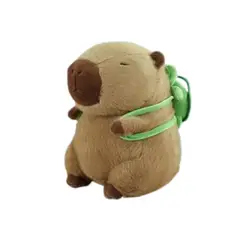 GENERICO - Peluche Suave Capibara Con Mochila de Tortuga 32 Cm