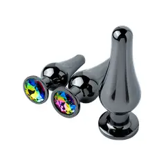 DR PINKY - Kit 03 Butt Plugs Tapones Dilatadores Anales Consoladores Cono Rainbow