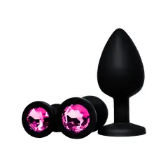 DR PINKY - Plugs Rosados Kit de 03 Dilatadores Anales Consoladores Silicona