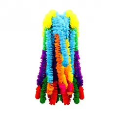 GENERICO - Collar Tipo Hawaiano Pack x12 Colorido para Fiestas Crepe