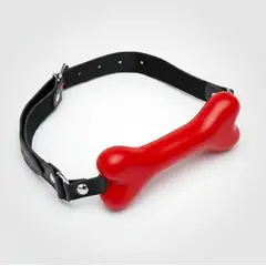 DR PINKY - Mordaza Hueso Rojo de Silicona Médica Bondage Bdsm Juego para Parejas