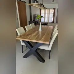 DMUEBLES - DM Comedor 6 sillas Barracuda - Negro/Beige