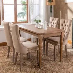 DMUEBLES - DM Comedor 4 sillas Italy - Marrón Claro