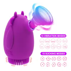 DR PINKY - Succionador de Punto G Vibrador Vaquita Con Cepillo Masajeador