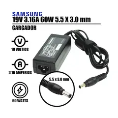 GENERICO - Cargador Genérico Laptop Samsung 19V 3-16A 5-5x3-0mm 65W