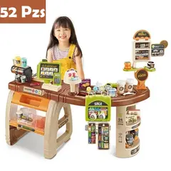 GENERICO - Supermercado con Caja Registradora y Scaner y Músicas 52 Pzs