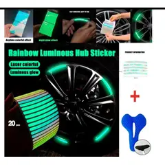 GENERICO - Pegatina Reflectante de colores  para Rueda de coche
