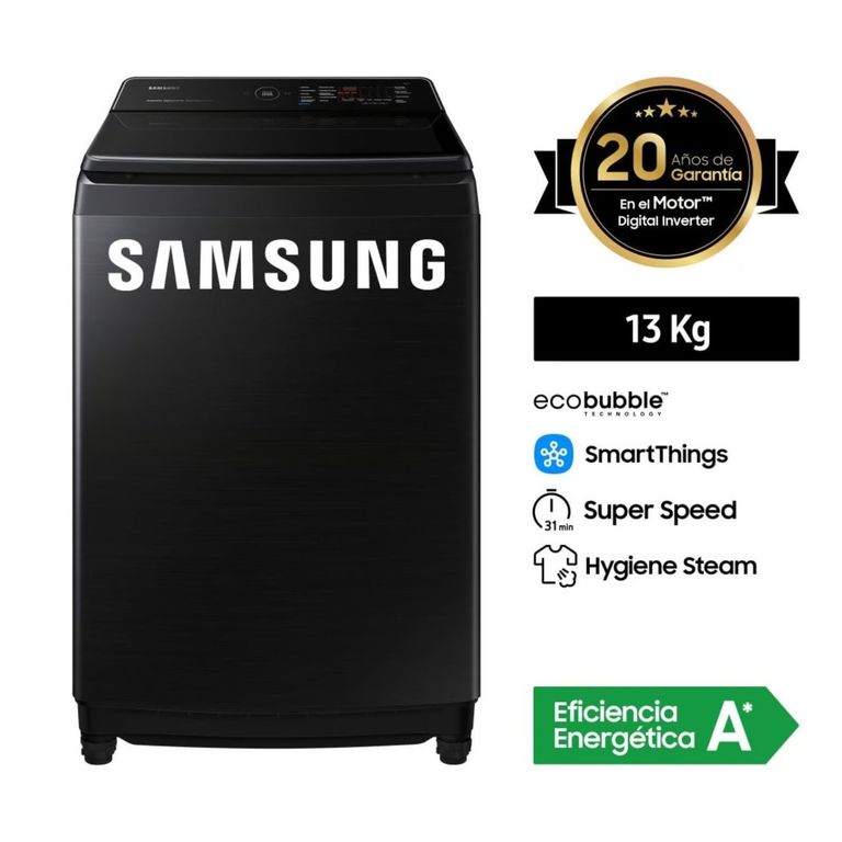 Lavadora 13 KG WA13CG5441BV - NEGRO