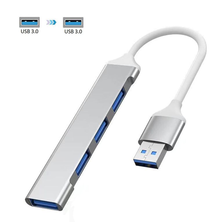 Adaptador Hub ALUMINIO USB 3.0 a 4 Puertos USB 3.0