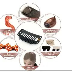 GENERICO - Set de 6 click para extensiones de cabello y accesorios imperceptible