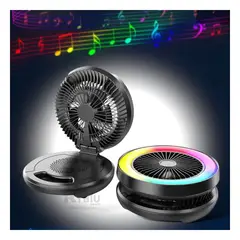 GENERICO - Altavoz Eficiente con Ventilador de Negro Y+Regalo Stickers