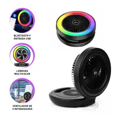 GENERICO - Bocina Compacta en Color Negro Y+Banderitas Adhesivas