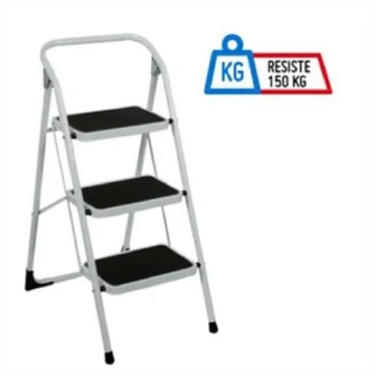 Escalera Plegable Tijera Metal 3 Pasos