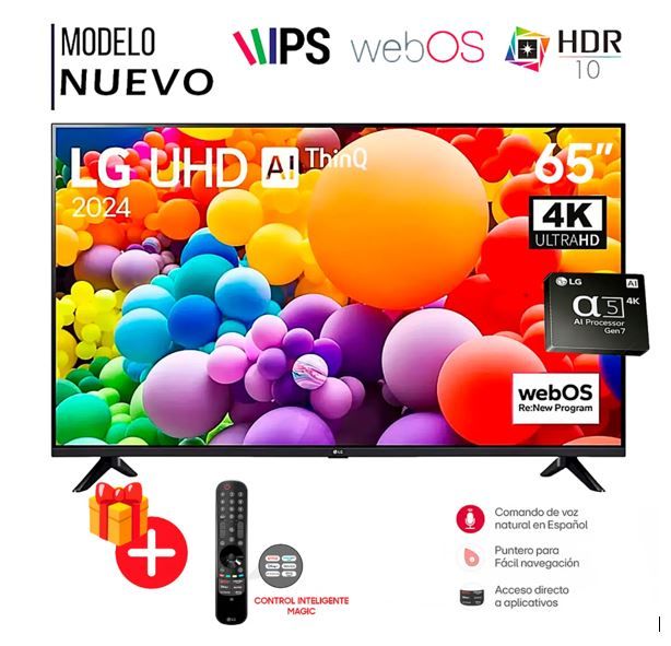 Televisor 65" Smart Tv 4K UHD Thinq Ai 65UT7300 Modelo 2024