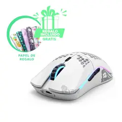 GENERICO - Raton con Botones Avance y Retroceso Blanco Y+Gift Stickers