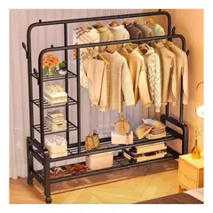 GENERICO - Organizador Doble Perfecto para Ropa Negro Y+Gift MiniAgenda