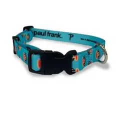 PAUL FRANK - Collar ajustable para perros Julius - Celeste - M