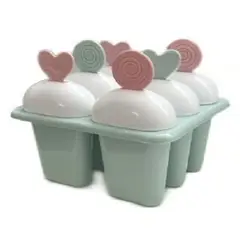 GENERICO - MOLDE PARA HELADOS - HIELO 6 PALETAS VERDE