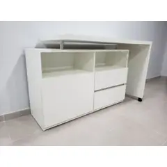 GENERICO - Escritorio Moderno Motta color Blanco 2 cajones R&R Muebles