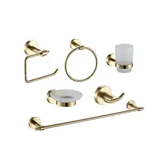 XM - SETS DE BAÑO 6 PIEZAS DORADO REDONDO ADB72207