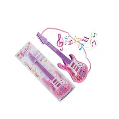 GENERICO - Guitarra Juguete Efectos Luces y Sonidos Rosado