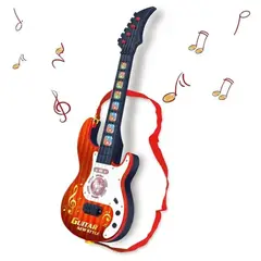 GENERICO - Guitarra Juguete Efectos Luces y Sonidos Rojo