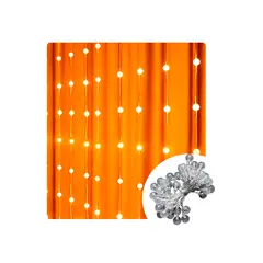 GENERICO - Cortina Luces Led Diseño Bombillas Ambar tamaño 3 x 1