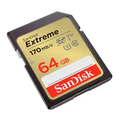SANDISK - TARJETA DE MEMORIA SD Extreme 64gb 170mbS