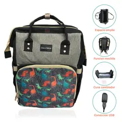 DOUX BEBE - Bolso Pañalero 3 en 1 Negro