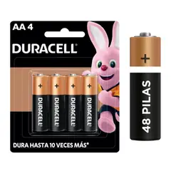 DURACELL - Caja de 48 unid de Pilas Alcalinas De 1,5v AA