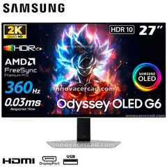 SAMSUNG - Monitor LS27DG600SLXPE 27 Odyssey OLED G6 2K QHD 360HZ, 0.3MS
