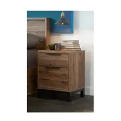 GENERICO - Velador Moderno Karla 2 Cajones R&R Muebles