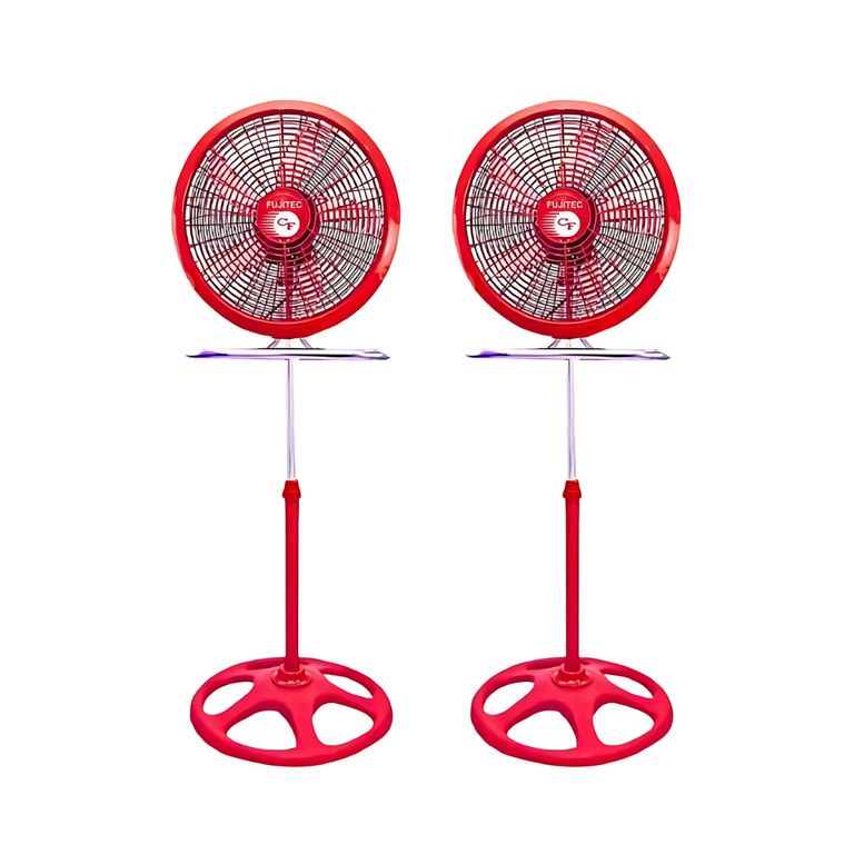 Ventilador De Pie CF-190 de 18"- Pack De 2 Unidades Color Rojo