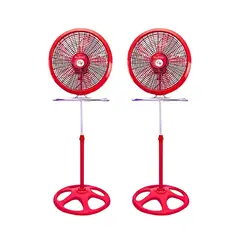FUJITEC - Ventilador De Pie CF-190 de 18"- Pack De 2 Unidades Color Rojo