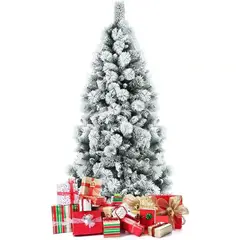 GENERICO - Árbol Nevado Pomposo NR-150cm Navidad Realista y Elegante