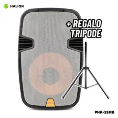 HALION - PARLANTE ACTIVO 2000W 2UHF MIC BATERIA - PHA-15MB + TRIPODE