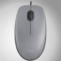 LOGITECH - Mouse M110 Silent Óptico 90% Menos Ruido - Cinza Medio