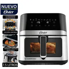 OSTER - Freidora de Aire Digital DiamondForce 7 .5 Litros CKSTAF75WDSSDF