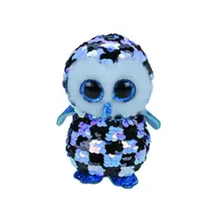 TY - PELUCHE FLIPPABLES TOPPER BUHO AZUL REGULAR 36348