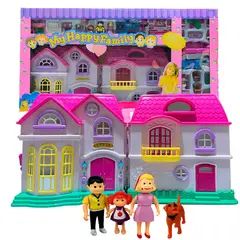 GENERICO - Juguete Casa de Muñeca Amoblada Mi Familia Feliz Con Luz