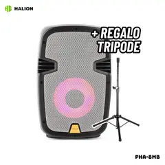 HALION - PARLANTE ACTIVO 600W 1UHF MIC BATERIA - PHA-8MB + TRIPODE
