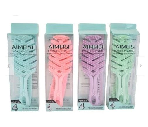 Pack x 4 de Cepillo y Peines Desenredante Antifrizz.