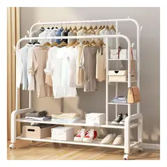 RYBIU IMPORT - Organizador Doble Util para Ropa en Blanco Y+Gift MiniAgenda