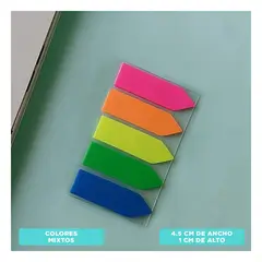 RYBIU IMPORT - Contenedor Versatil de 47x28x20 Gris Y+Banderitas Adhesivas