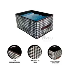 GENERICO - Caja para Organizar Cosas 47x28x20 Marron Y+Regalo Stickers