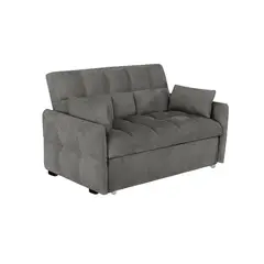 BARAKA HOME - Sofá Cama Aloro con 2 Almohadas 2 Plz - Gris Oscuro