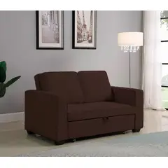 BARAKA HOME - Sofá Cama Skopie con 2 Almohadas 2 Plz - Chocolate