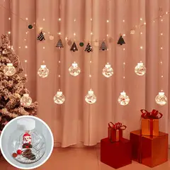 GENERICO - Cascada Navidad Modelo PAPA NOEL 3mts Amarillas