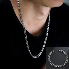 GENERICO - Collar y pulsera Cartier Cubano Acero Inoxidable 316L